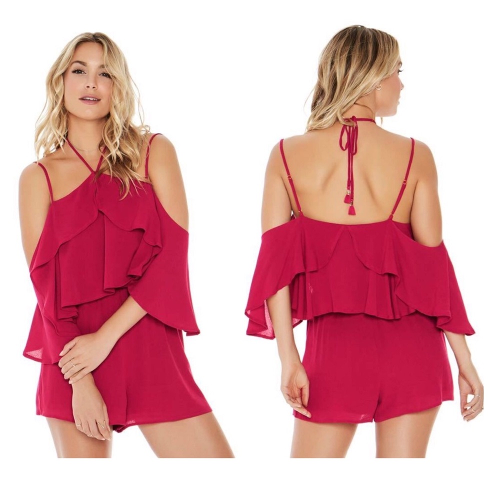 🤫[3 FOR $30] LSPACE Seaside Romper in Cherry